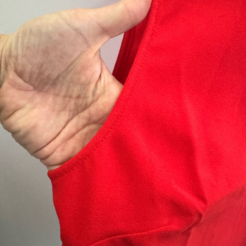 J CREW Red Sleeveless Ruffle Neck Top - Picture 6 of 6